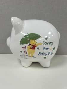 Winnie The Pooh “Saving For A Rainy Day” Ceramic Piggy Bank. 