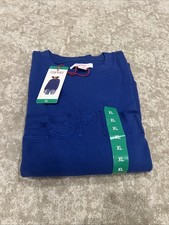 ESPRIT Crewneck Sweatshirt BLUE Retro Logo NWT Costco XL