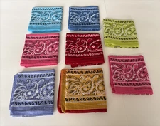 Vintage 8 COLOR FAST Assorted  100% Cotton Bandana Lot Biker Rockabilly RN13960