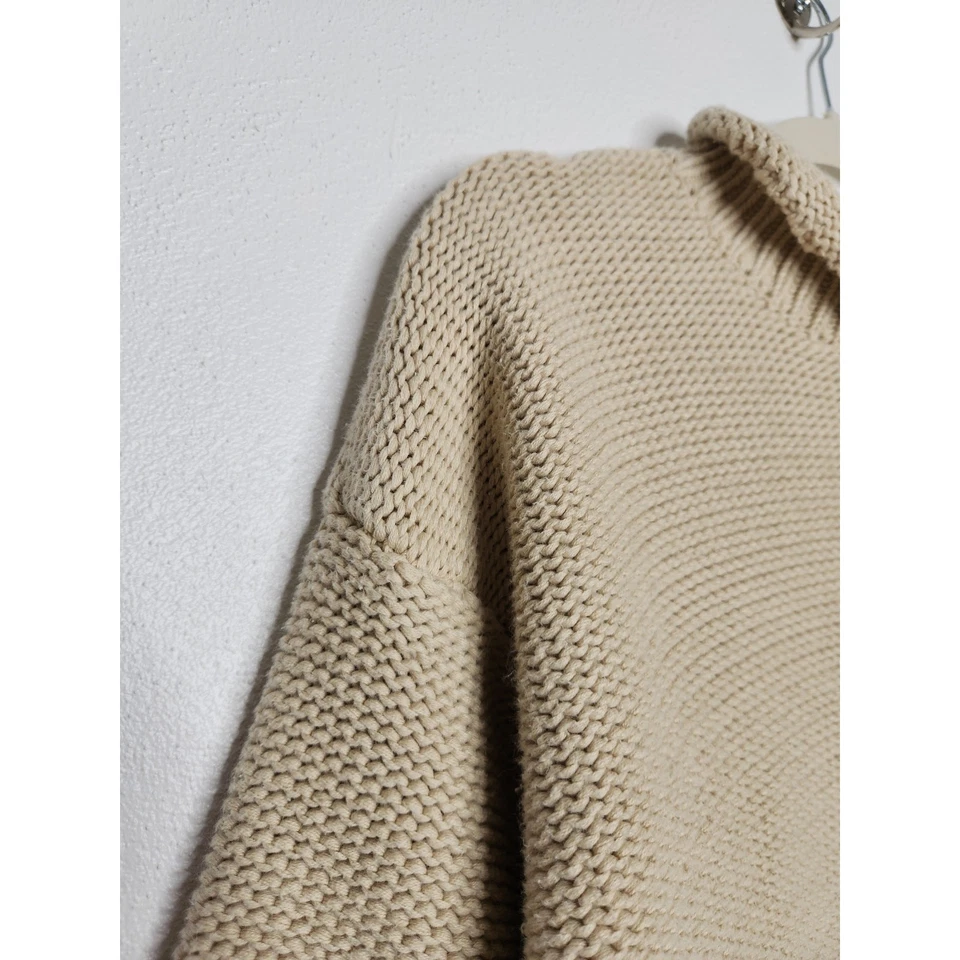 Vintage Guess Classic Sportswear Mock Neck Sweater Cotton Cream Tan Medium - Image 3 of 4