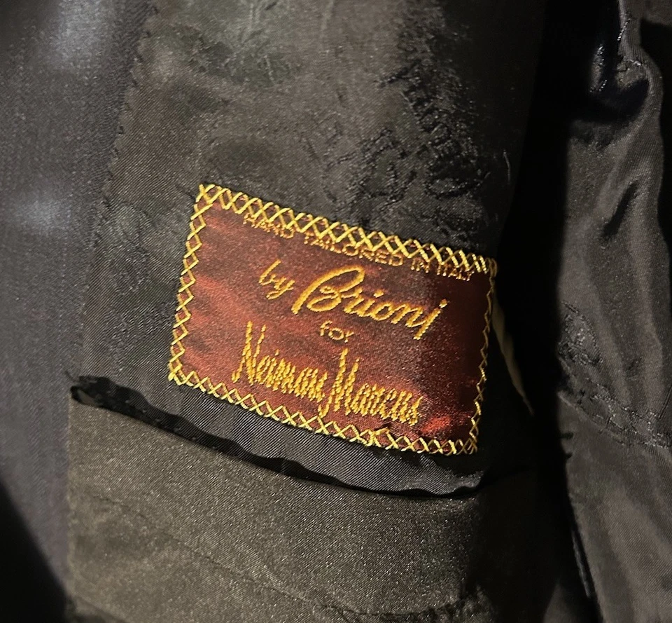 Brioni Nomentano Blue Escorial Wool 2 Pc Suit 44R Luxury Pleated Cuffed 38x29 - Image 4 of 4