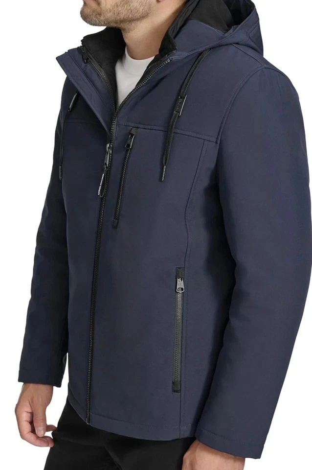 Calvin Klein Men’s 3-in-1 Systems Jacket – Blue, XL, Removable Inner & Hood - Image 3 of 4