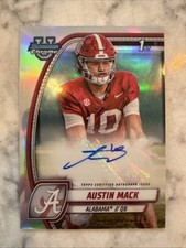 AUSTIN MACK 2024 BOWMAN U CHROME 1ST AUTOGRAPH REFRACTOR AUTO /299 Alabama