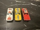Rare Lot Of 3 Hot Wheels 1969 Redline Hong Kong SNAKE Funny Car Yellow White Red