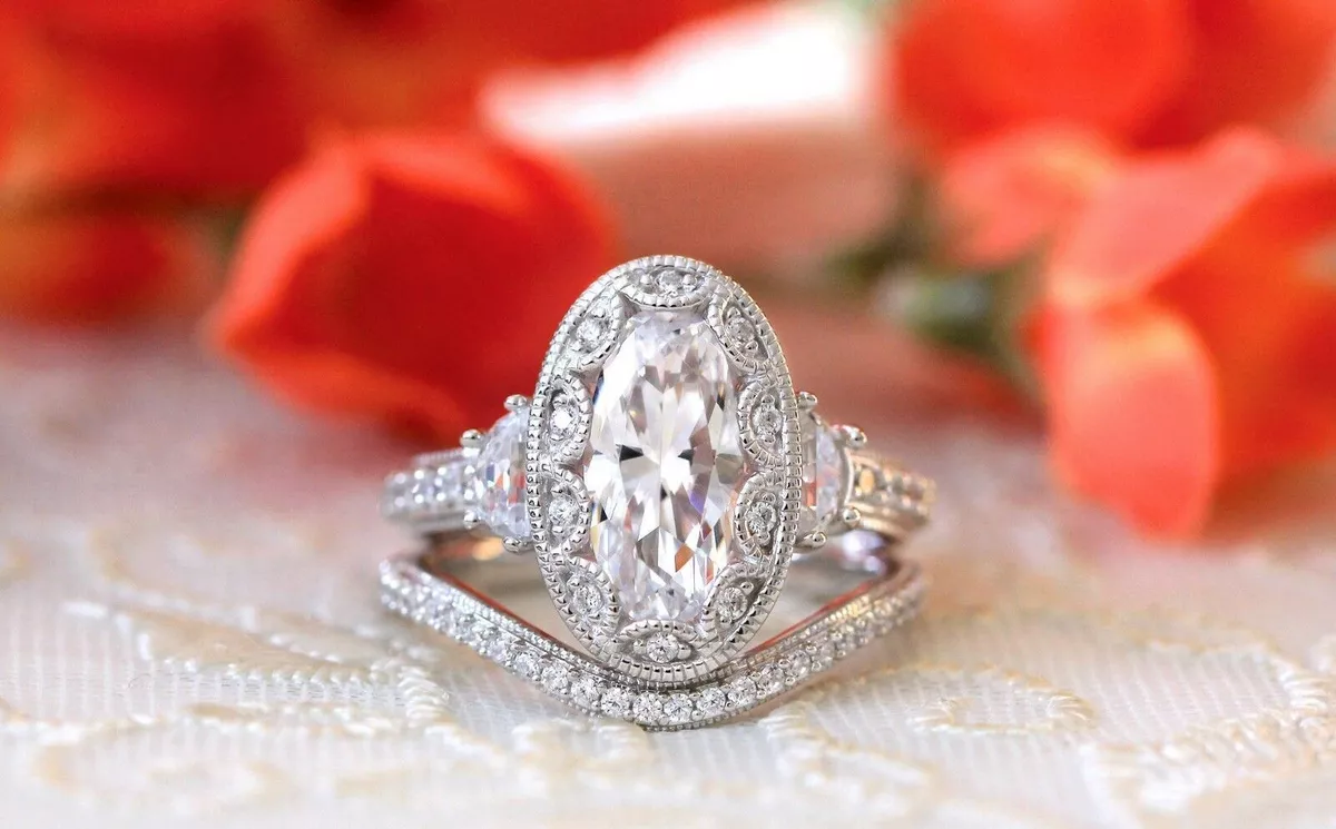 Art deco cheap bridal set