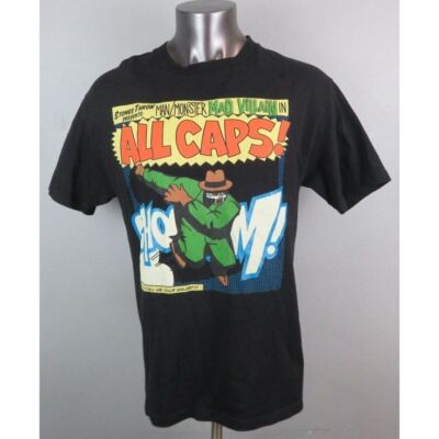 MF Doom All Caps Reprint Black T shirt Retro style Unisex tee vtg NH19210