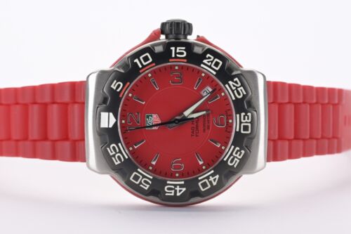 TAG Heuer Formula 1 WAC1113-0 Red 40mm Original Rubber Band Men's Watch - Picture 3 of 11