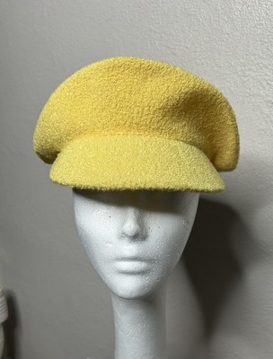 Kangol Yellow Bermuda Apple Cap Deadstock NWT Terrycloth Size S / M Rare