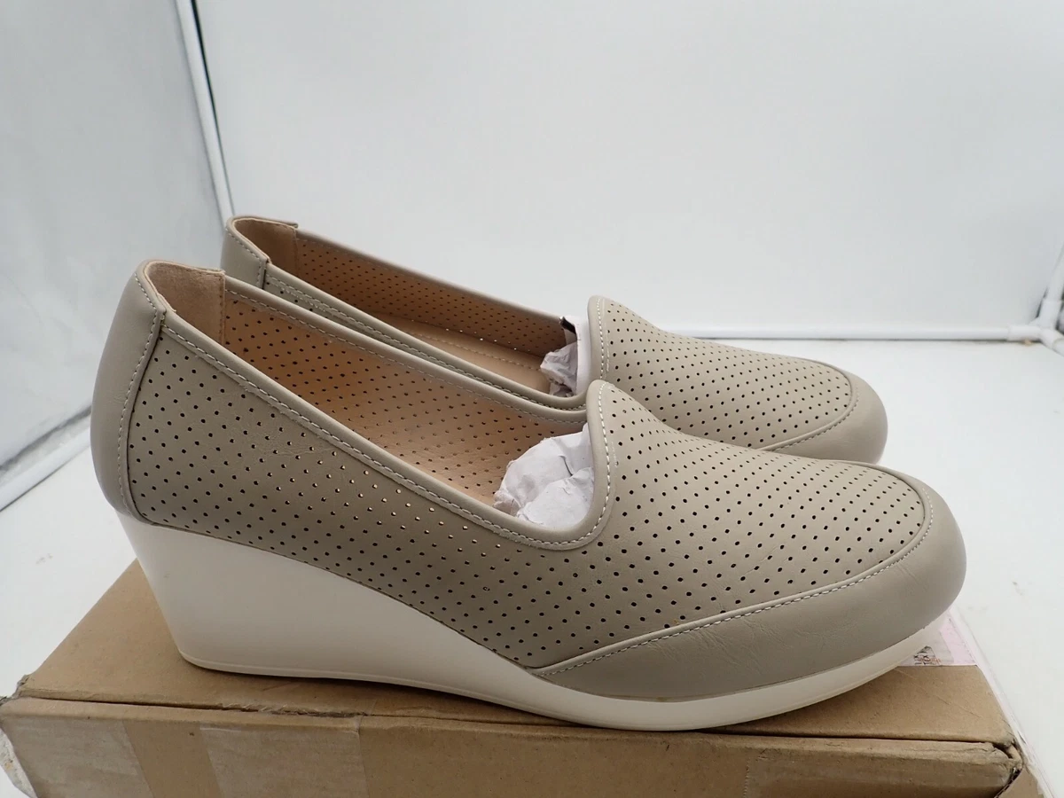 Taupe sneaker shop wedges