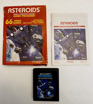 Asteroids Video Computer System Game Program 66 Video Games For Atari CIB
