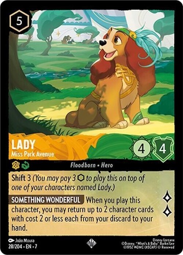 Lady Miss Park Avenue Non-Foil Disney Lorcana 28/204 Archazia's Island