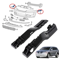 1 Pair Left Right Side Front Bumper Bracket Support For 2009-2020 Dodge Journey