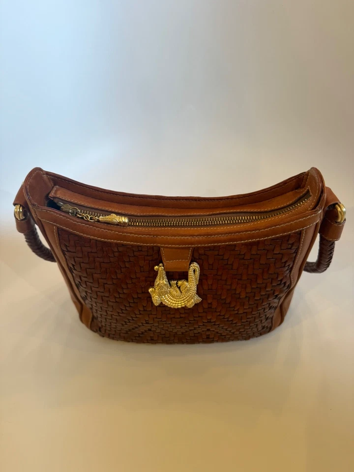 Bolso de Mano Barry Kieselstein-Cord Vintage (década de 1990) RARO CHAPADO EN ORO DE 18 KT Caimán Foto 2 de 4