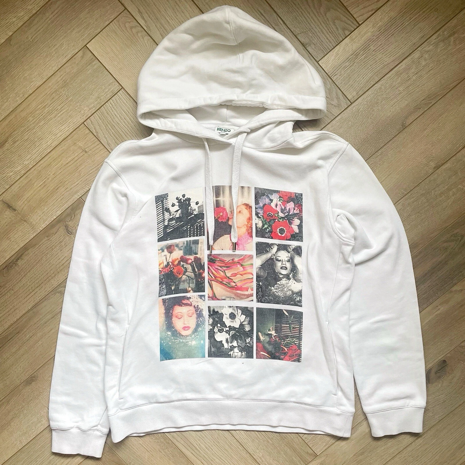 Felpa con cappuccio Kenzo x Antonio Lopez SS17 RTW stampa pullover