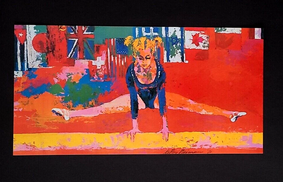 Arte Pop LeRoy Neiman OLGA KORBUT URSR Firmado Montado y Enmarcado Nuevo 14x11 W Foto 2 de 3