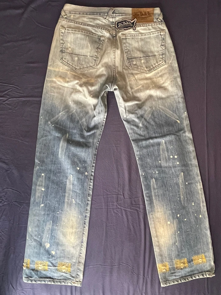 Jeans Von Dutch Vintage 100% Originali USA Taglia 30 Uomo Usati - Imagen 2 de 4