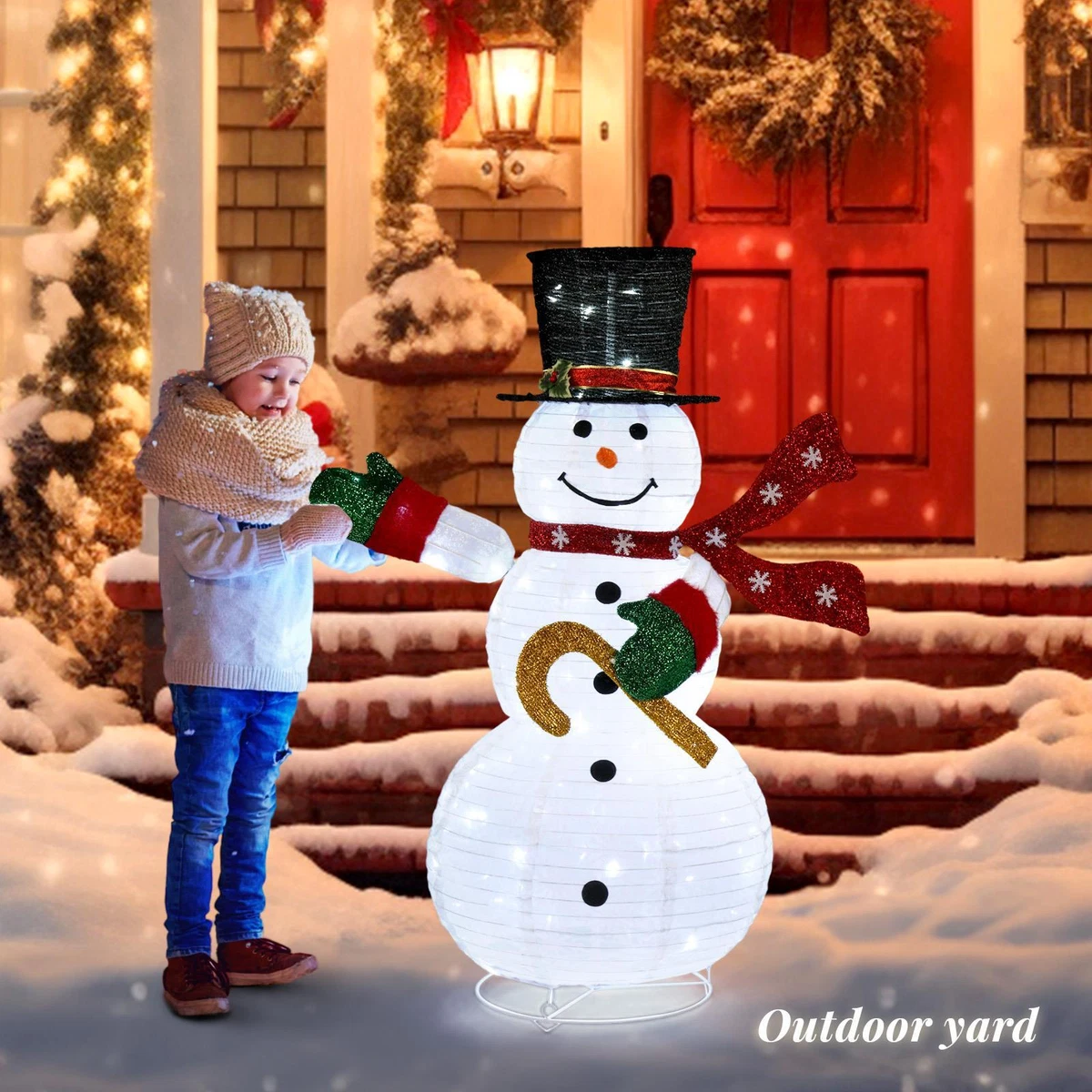 Lighted Snowman Outdoor Christmas Decorations Shelly Lighting
