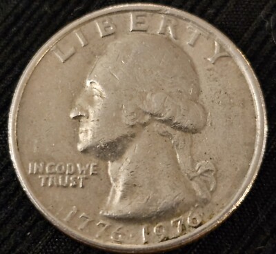 1776-1976 Rare Bicentennial Quarter No Mint Mark, Off Center