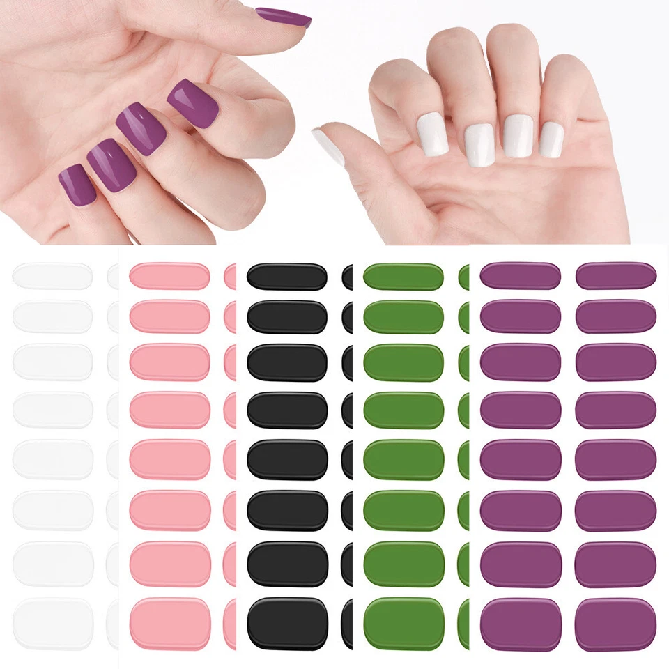 16Tip Nail Art Sticker Selbstklebend Diy Stylish Nagel Wrap Full Cover ; - Image 2 of 4