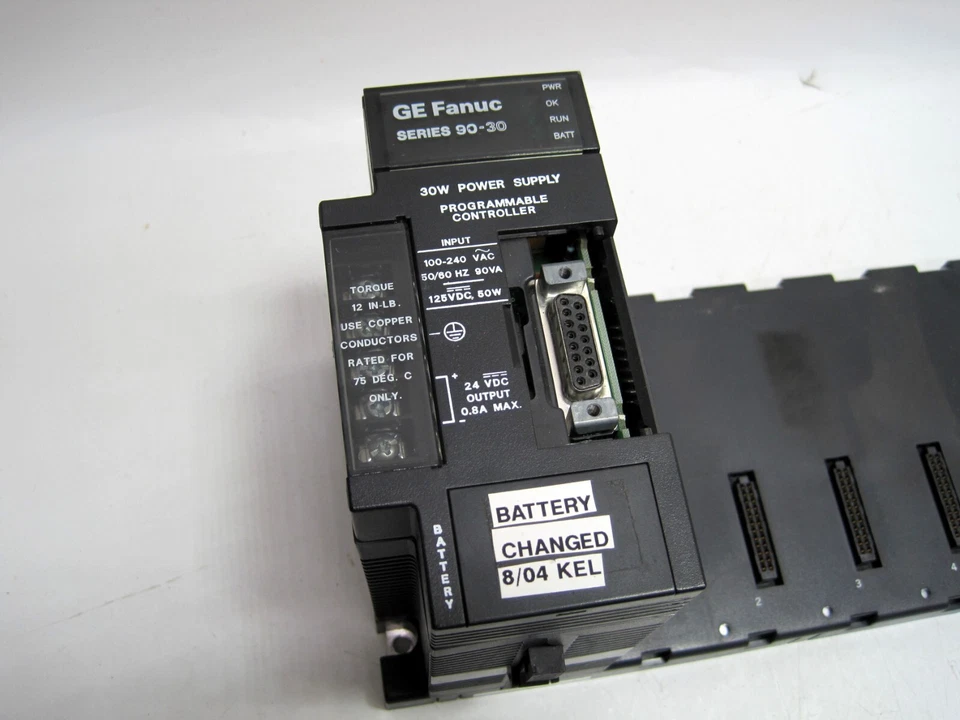 GE FANUC 系列 90-30 可编程控制器 10 插槽 CPU 底座带电源 — 第 2/4 张图片