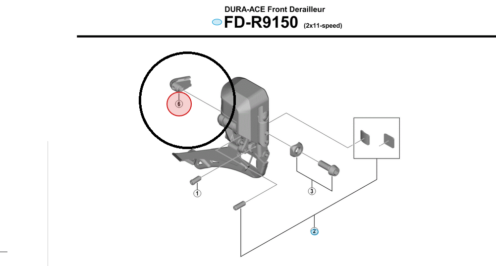 RICAMBIO SHIMANO PER Deragliatore DI2  R9150 R8050 RX815