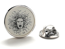 Pin Medusa Mitología Griega Solapa Pin Gorgo Cabeza de Serpiente Mujer Pin Pelo de Serpiente