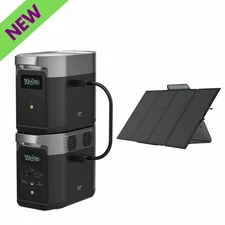 EcoFlow DELTA 2 Power Station + 400W Solar Panel + DELTA 2 Extra Battery