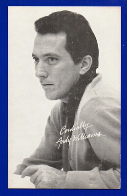ANDY WILIAMS 1960's EXHIBIT ARCADE BILLBOARD SINGER MUSICIANS TV STARS VGEX+