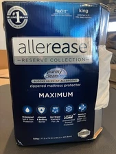 King Maximum Bed Bug and Allergy Mattress Protector White - AllerEase