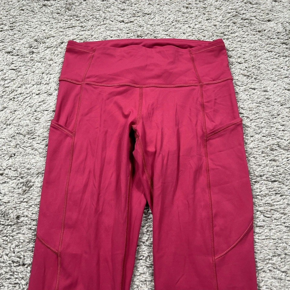 "Amallado Lululemon Fast Free 7/8 II 25"" Nulux para mujer talla 6 en rojo violeta" Foto 3 de 4
