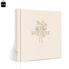 Photo Album 4X6 200 Photos with Writing Area, 200 Pockets Picture Album, Linen F