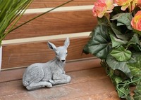 Frostfeste Steinfigur Kleines Reh Gartenfigur Steinguss 12 Cm Wetterfest Stein
