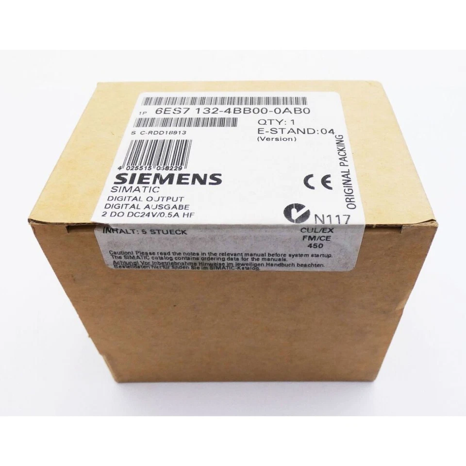 New Siemens 6ES7132-4BB00-0AB0 6ES71324BB000AB0 SIMATIC DP 5 ELECTRON MODULES - Image 3 of 3