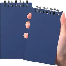 2 Pcs Pocket Notebook Bulk Small 3X5 Inch Spiral Notepads Mini Top Bound Noteboo