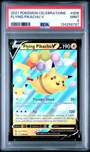 2021 POKEMON CELEBRATIONS #006 FLYING PIKACHU V PSA 9