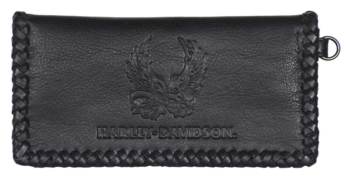 Harley-Davidson Men's Ride Free Trucker Leather Wallet w