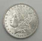 1889 Morgan Silver Dollar $1 AU Details High Grade 90% Silver US Coin