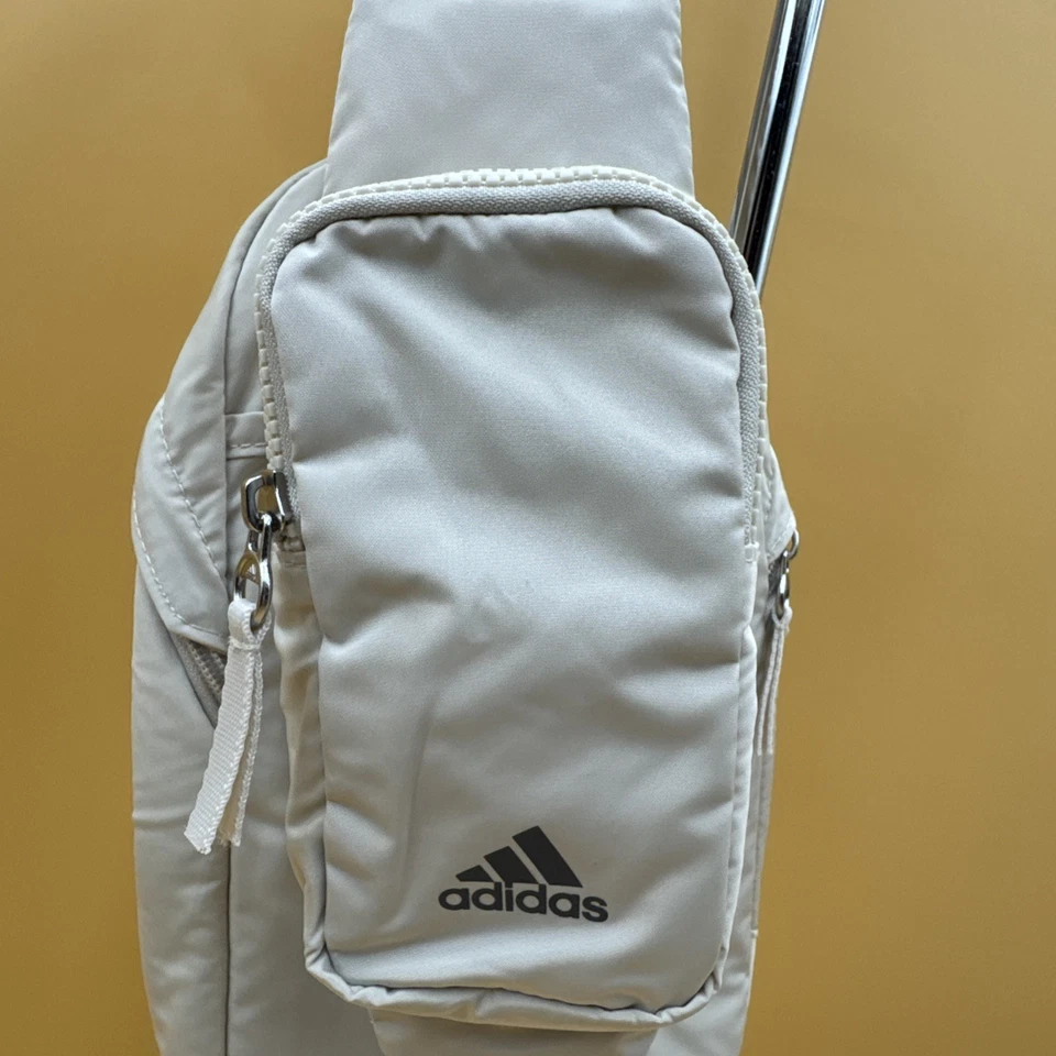 Adidas Essentials 2 Sling Crossbody Backpack Bag Cream Color Adjustable Strap - Image 4 of 4