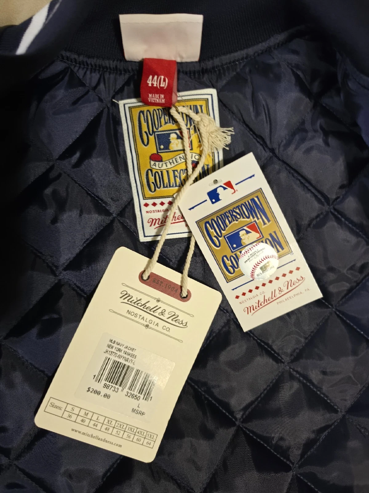 NEW YORK YANKEES MITCHELL & NESS 2000 SUBWAY SERIES JACKET SIZE XLARGE NEW TAGS! image 8