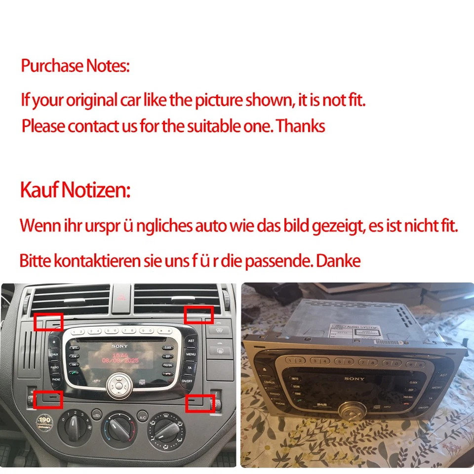 Autoradio DAB+ Für Ford Mondeo MK4 2008 2011 Android 15 Carplay GPS 64GB +Kamera - Bild 3 von 4