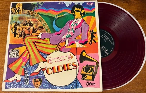 COLLECTION of BEATLES OLDIES japan RED colored vinyl LP Odeon OP-8016 excellent
