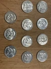 LOT OF 11 RANDOM DATES BENJAMIN FRANKLIN HALF DOLLARS 90% FINE SILVER