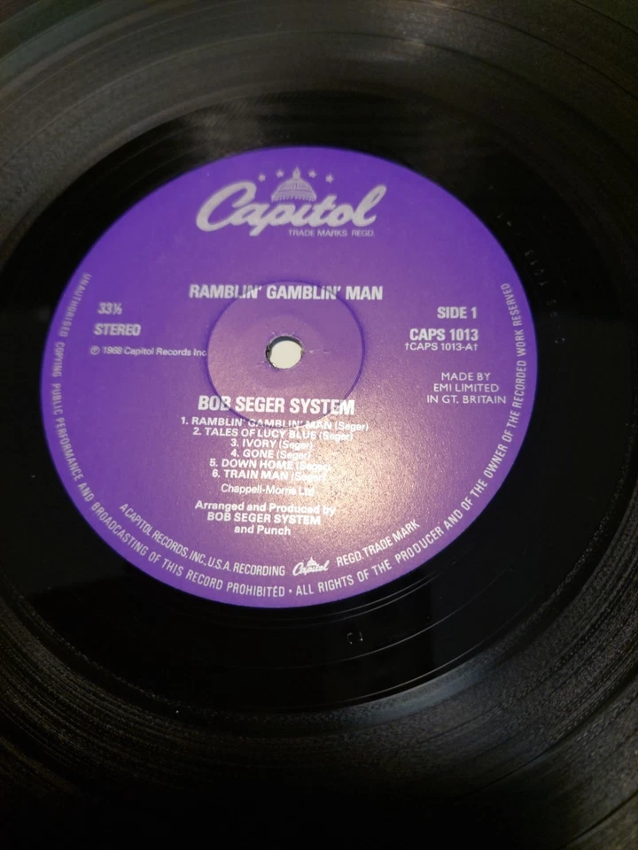 UNUSED Bob Seger System Ramblin' Gamblin' Man CAPS 1013 UK 1977 SLEEVE=NM LP=M - Bild 3 von 4