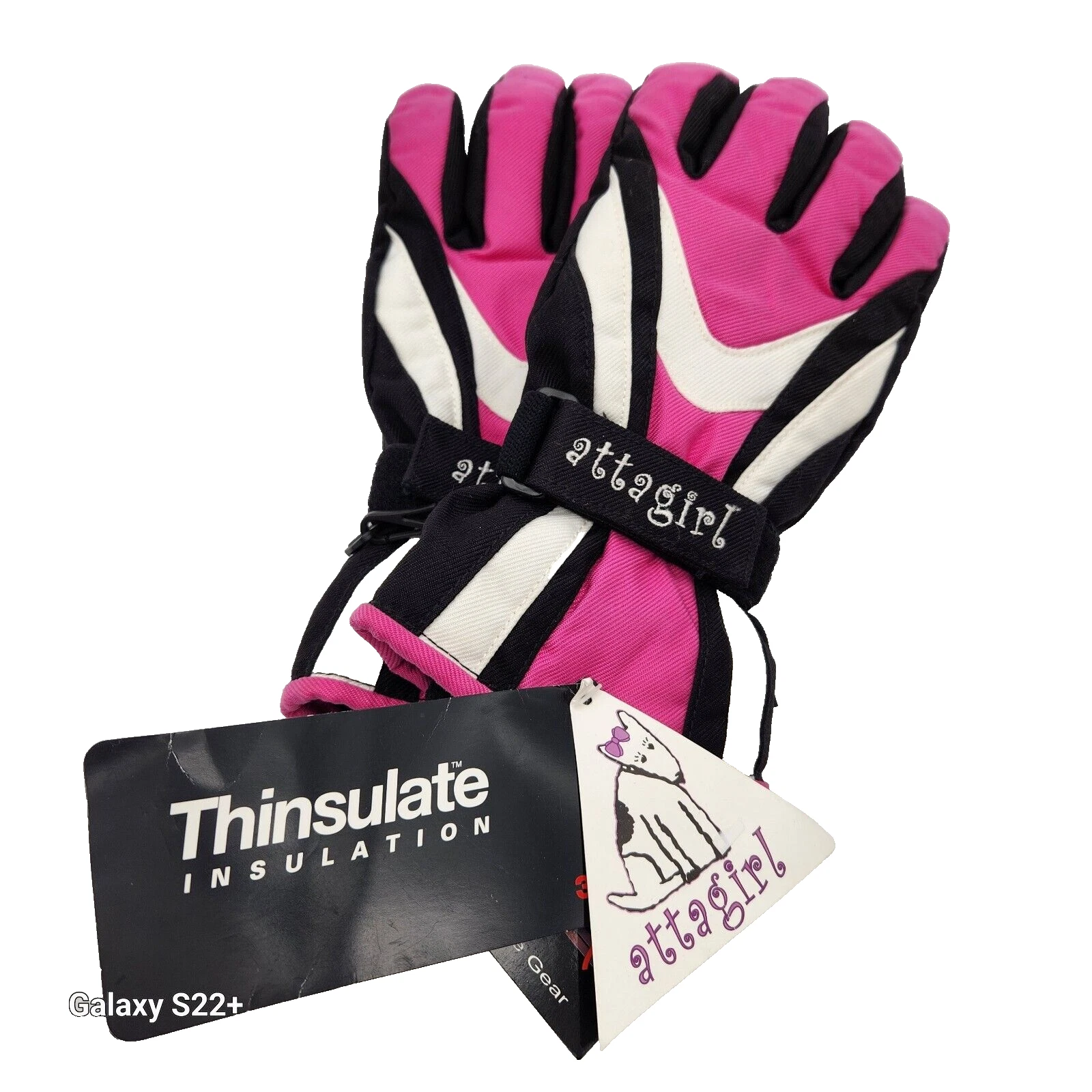 Attagirl Ski Glove 3M Thinsulate Lined Wm Large Protective Gear Aqua E4 Premium