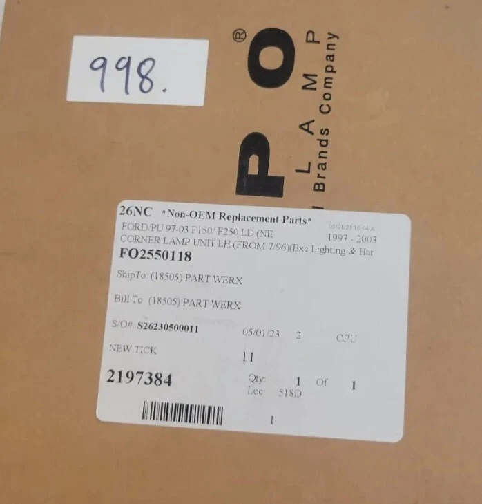 Luz de señal de giro de estacionamiento en esquina lado del conductor izquierda izquierda izquierda para Ford Truck Expedition Foto 2 de 4