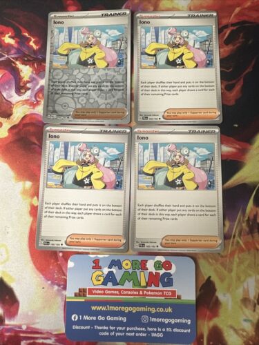Iono 185/193 X 4 Cards - Trainer Playset - Paldea Evolved - Pokemon TCG - Afbeelding 1 van 1