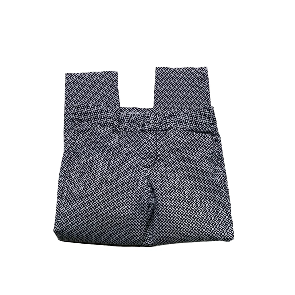 Pantalones chinos Khakis by Gap ajustados de ciudad para mujer talla 4 estampado geométrico blanco negro Foto 4 de 4