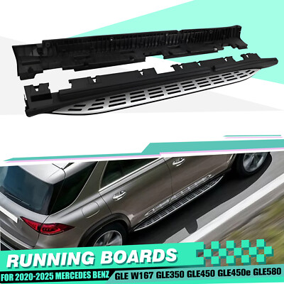Running Boards Platform for Mercedes Benz GLE W167 2020-2025 Side Steps Bars New