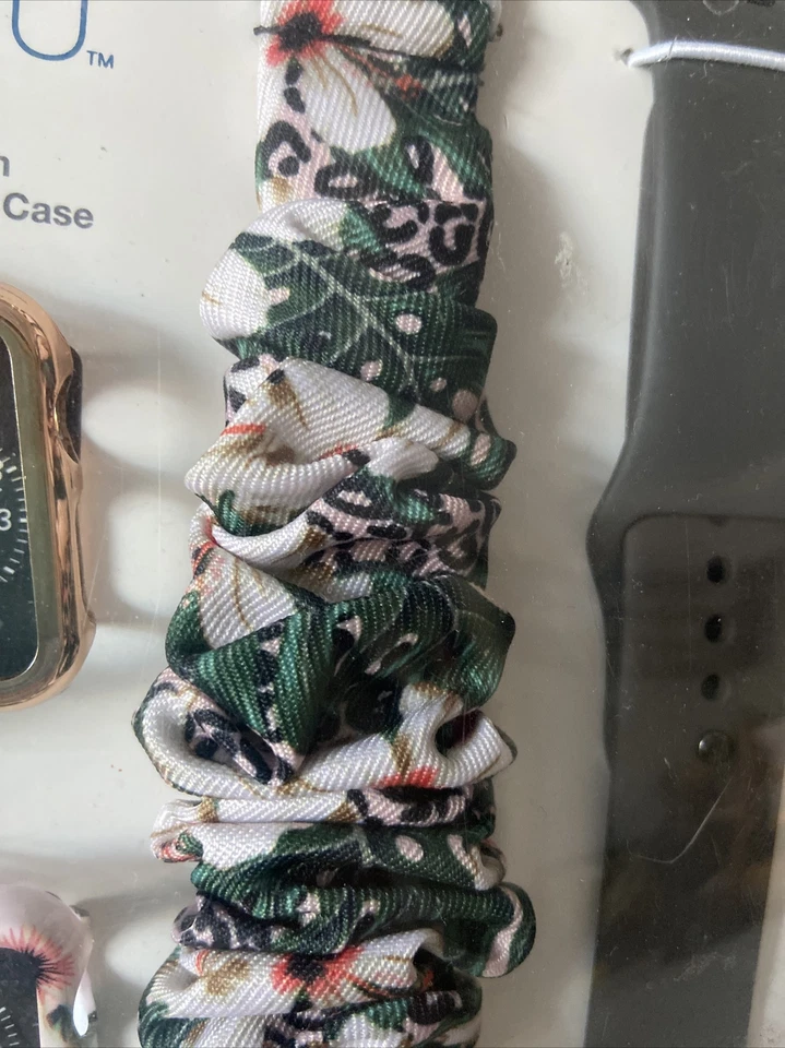 NIB Apple Watch Bands 38/40mm 2 watch straps, 2 case covers Pink Floral GIFT - Image 3 of 4