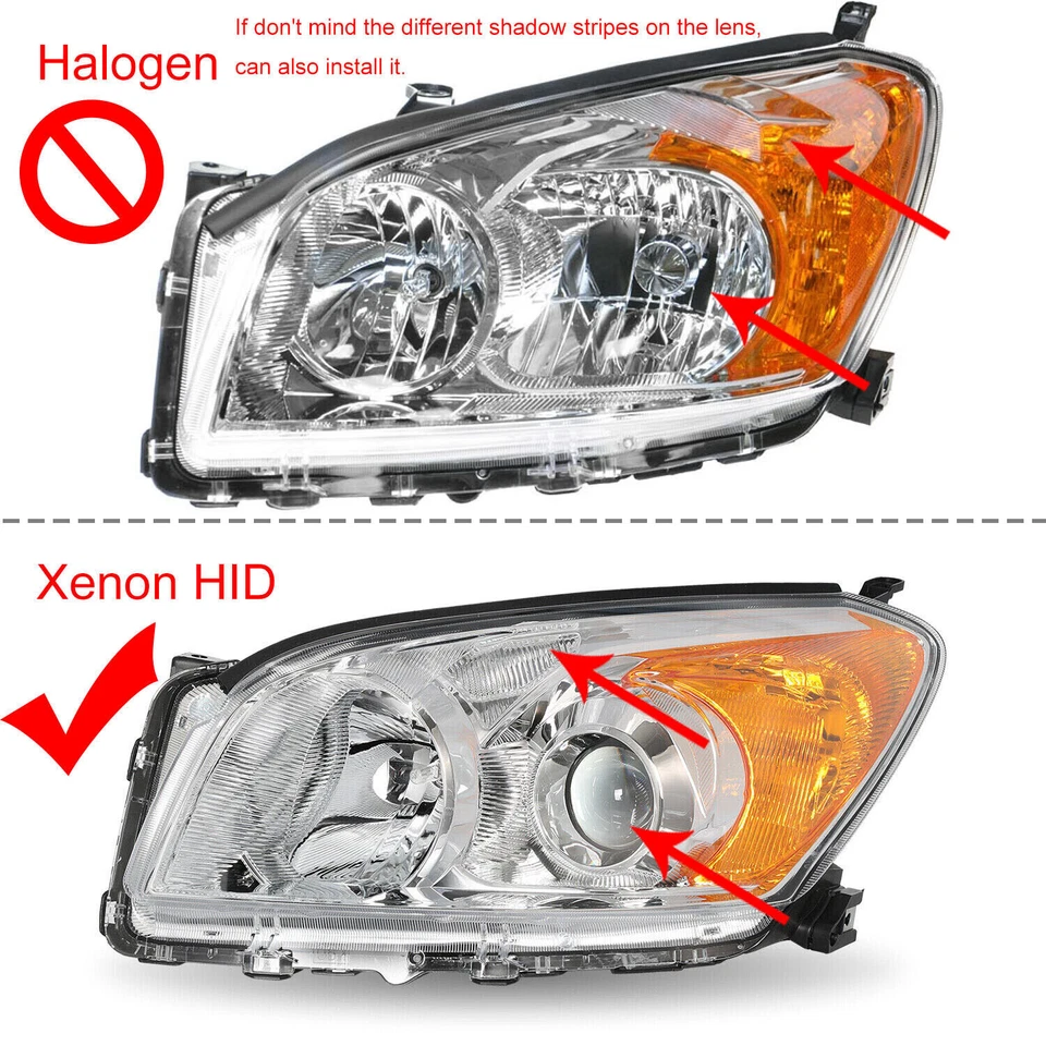 Pair Clear Headlight Lens Cover for Toyota RAV4 2009-2012 - Bild 2 von 4